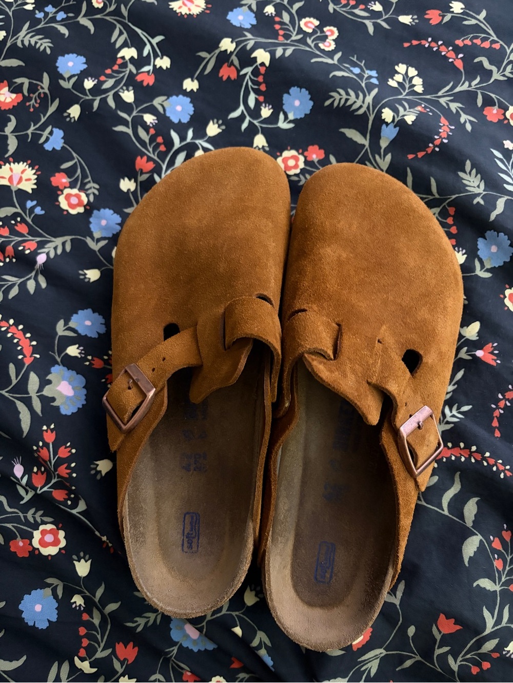 Birkenstock Boston Suede Clog Soft Footbed - Mink - Picture 2 of 3